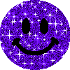 purple glitter smiley